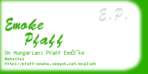 emoke pfaff business card